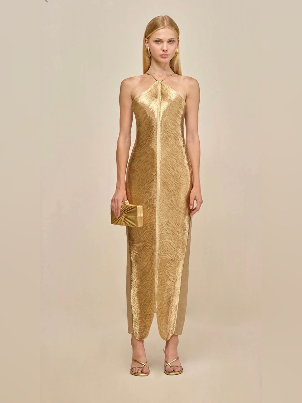 Cult Gaia Renata Gown in Gold